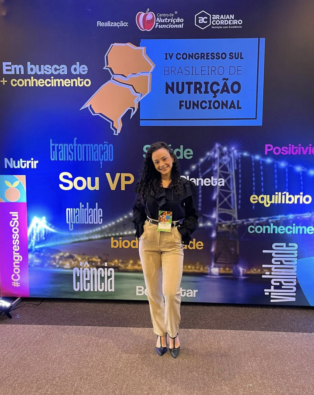 Ana Luiza em congresso de nutrição